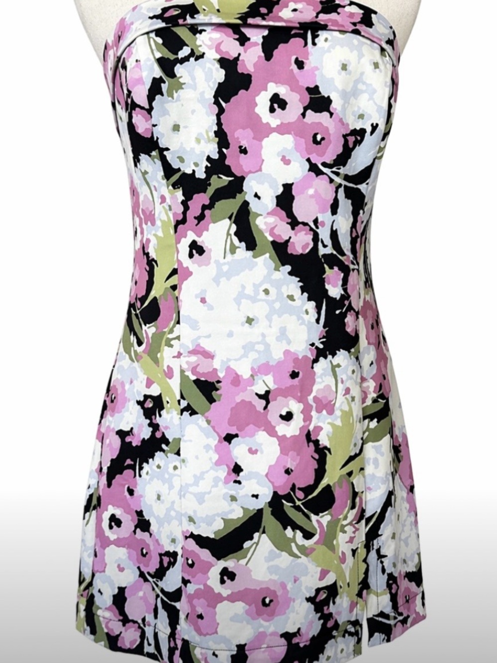 Floral Y2K Mini Tube Dress Strapless Summer Prom Size M Party Wedding NWT Dress